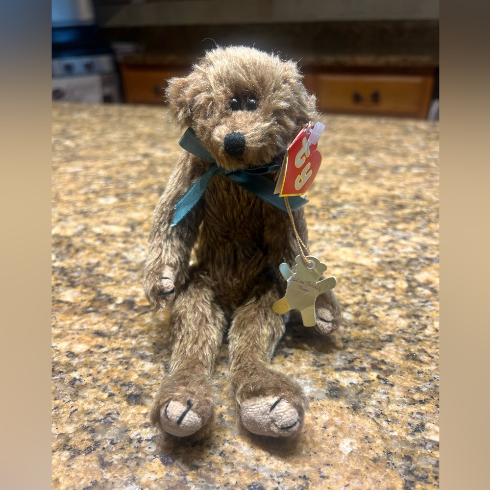 Rare vintage Ty Brown Teddy Bear with Bow